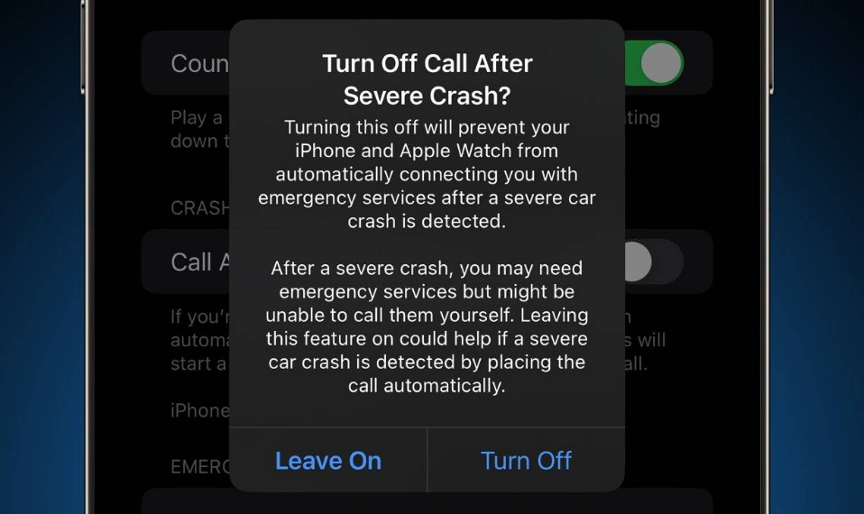三山苹果14维修分享 iPhone 14 和 Apple Watch 上关闭崩溃检测 